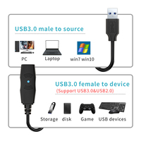 Câble d'extension USB 3.0 actif, type A mâle vers femelle, amplificateur de signal, répéteur, 5M 10M 15M 20M 25M