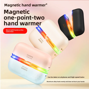 Nuevo Calentador <span class=keywords><strong>de</strong></span> Manos Magnético Recargable 2 en 1, Paquete <span class=keywords><strong>de</strong></span> 2, Batería Portátil, Termostato Ajustable, <span class=keywords><strong>Luz</strong></span> RGB - Product Image 1