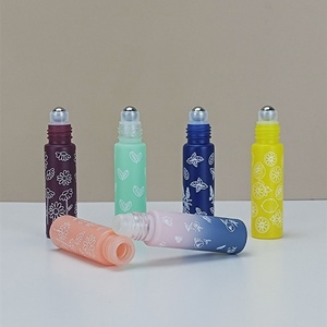 Botellas de Vidrio de 10 ml y 5 ml con Acabado Mate para Perfume y Aceites Esenciales, Botella de Vidrio con Rodillo de Bambú de 10 ml y Tapa de Bola Metálica - Product Image 5