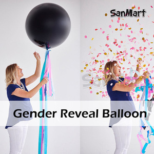 Avec carte en papier-<span class=keywords><strong>Ballon</strong></span> de révélation de sexe de 36 pouces avec <span class=keywords><strong>confettis</strong></span> Fille ou garçon Ballons en latex - Product Image 5