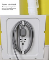 Portable Twin Tub Washing Machine Compact Semi Automatic Washer and Spinner With Knob Timer for Household Apartment Camping Use