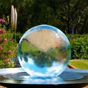 Grande <span class=keywords><strong>Fontaine</strong></span> Abstraite Moderne <span class=keywords><strong>en</strong></span> <span class=keywords><strong>Verre</strong></span> <span class=keywords><strong>en</strong></span> Forme de Cascade, Sculpture de Globe <span class=keywords><strong>en</strong></span> Acier Inoxydable <span class=keywords><strong>pour</strong></span> Jardin Extérieur - Product Image 4