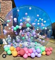 Dôme en PVC transparent de 3 m, tunnel unique, camping en plein air, maison à bulles gonflable transparente pour enfants, capacité de 100 à 500 kg