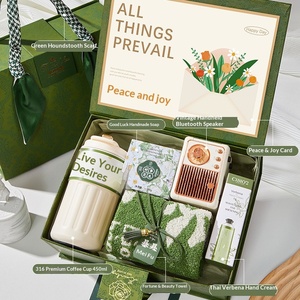 Ensemble cadeau de luxe personnalisé avec logo : serviette, tasse, éventail, parapluie – Cadeaux pour anniversaire, Saint-Valentin, Fête des Mères, mariage, pour invités - Product Image 2