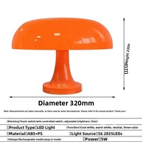 Lampe de chevet populaire en forme de champignon danois, design moderne et minimaliste pour salon, rechargeable par USB, double usage, créative