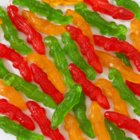 Fabricant de bonbons en gros Halal, bonbons gélifiés acidulés en vrac, bonbons mous, friandises, snacks, gommes comestibles aux fruits, assortiment de crocodiles
