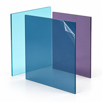 Feuille acrylique colorée transparente teintée, panneau en PMMA Perspex, film protecteur amovible, résistant aux UV, qualité alimentaire, épaisseur uniforme