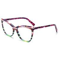 Haute qualité Unique coloré acétate lunettes cadre à la mode lunettes optiques Ochki Gafas Anteojos Oculos Lunettes
