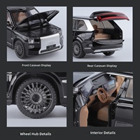 Modèle de voiture SUV grand format à énergie nouvelle à l'échelle 1:24 avec portes ouvrables, éclairage doux et effets sonores réalistes