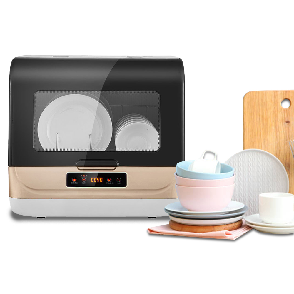 Automatic Household 6 Sets Mini Smart Compact Tabletop Mini Countertop Dishwasher Intelligent Small Air Drying Dishwasher