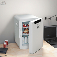 Réfrigérateur portable électrique AC/DC 16L, mini réfrigérateur, refroidisseur et chauffe-eau, pour extérieur, voiture, bureau, dortoir, sans givre, faible bruit, pour aliments et boissons