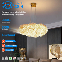 Lustre en cristal LED suspendu au design créatif et luxueux en or moderne, lampe suspendue globe pour salon