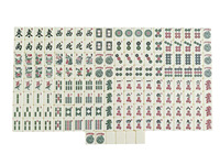 Ensemble de Mahjong américain de 30mm en gros 166 carreaux avec porte-accessoires modernes et sac matelassé pour un jeu de table amusant