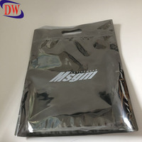 Sac en plastique laminé recyclable, refermable, personnalisé, grand format, avec dos en aluminium, face avant transparente, fermeture éclair, impression en héliogravure, découpe, protection ESD
