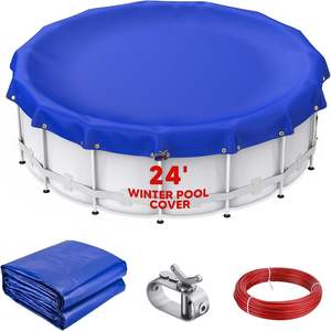 Bâche de protection hivernale pour <span class=keywords><strong>piscine</strong></span>, taille personnalisable, unie, pour piscines au sol, en LDPE enduit, imperméable, traitée anti-UV, rideau pour garçons et filles - Product Image 1