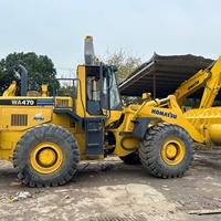 Cargadora de Ruedas Komatsu 470 WA470 Usada, Equipo de Construcción, Cargadora Frontal Japonesa WA380 en Buenas Condiciones
