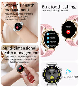 Relojes Inteligentes Z01 Mini para Mujer, a la Moda, Resistentes al Agua IP67, Carga Inalámbrica, Monitoreo de Salud - Product Image 4