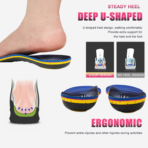 Plantar Fasciitis Insoles <strong>High</strong> <strong>Arch</strong> Support Shoe <strong>Insert</strong> Absorb Shock Relieve Flat <strong>Foot</strong> Pain Work Standing Orthotics Insoles - Product Image 3