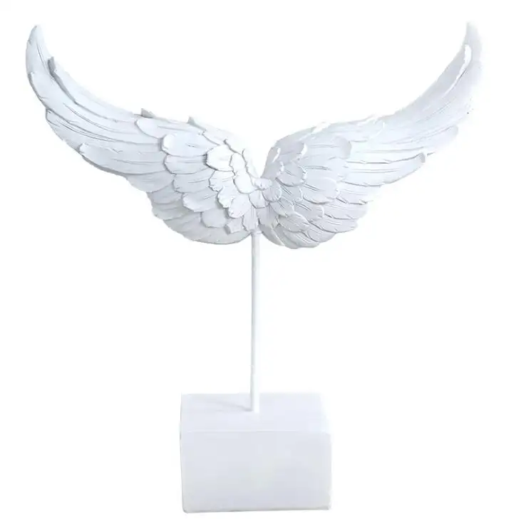 Adornos de alas de Ángel de cerámica, decoración para sala de estar