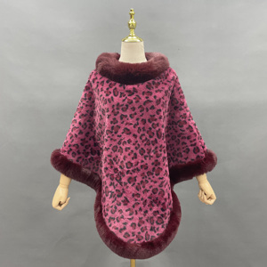 Janefur elegante Poncho da donna invernale in finta pelliccia con motivo a <span class=keywords><strong>mantella</strong></span> in finta volpe - Product Image 6