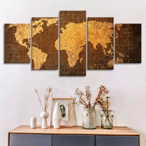 Art mural <span class=keywords><strong>carte</strong></span> <span class=keywords><strong>du</strong></span> <span class=keywords><strong>monde</strong></span> peinture décorative <span class=keywords><strong>toile</strong></span> cadre impression rétro grande taille décoration Carton moderne coloré taille personnalisée - Product Image 3