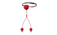 Vom Hersteller Gelieferter Verstellbarer Nippel-Vibrator, BDSM Rosen-Halskette Choker Sexspielzeug, Multi-Vibrationsmodus Nippel-Klitoris-Stimulator