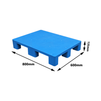 QS 800*600*135mm Palettes En Plastique Hygiénique Robuste Euro Palettes Rayonnage En Plastique HDPE Palette De Peinture En Plastique