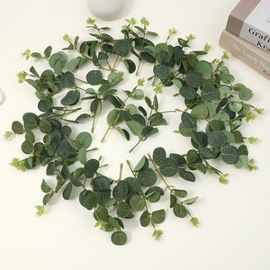 Nouvelle Collection 2026 – Décoration Végétale Artificielle en Eucalyptus et Feuilles <span class=keywords><strong>de</strong></span> Monnaie, Tige Unique, Vente Directe Usine, Plastique Renforcé avec Fil Métallique - Product Image 1