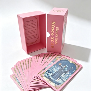 Tarjetas de <span class=keywords><strong>Tarot</strong></span> de Lujo con Lámina Rosa, Impresas <span class=keywords><strong>en</strong></span> Fábrica, Personalizadas al por Mayor, con Guía, Diseño Español Personalizado para Estilo <span class=keywords><strong>Femenino</strong></span> - Product Image 1