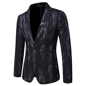 <strong>Mens</strong> Blazer 2024 Spring and <strong>Summer</strong> New Style <strong>Men's</strong> High-quality Fashionable Bright Printing Slim <strong>Men</strong> Suit <strong>Jacket</strong> - Product Image 5