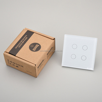 Ue/UK Standard Wifi Tuya zigbee homekit application sans fil écran tactile verre mur interrupteur intelligent 1/2/3/4 Gang relais intelligent gradateur