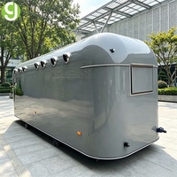 Remorque alimentaire mobile en fibre de verre Goeasy personnalisée avec cuisine commerciale entièrement équipée et écologique pour la vente de restauration rapide en rue