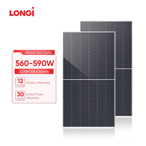 แผงโซลาร์เซลล์ลองจิ 540W แบบสองหน้าชนิด N กระจก 550W 580W 600W 700W โมโนโซลาร์ 550W - Product Image 3