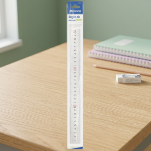 Mengfu M-0060 Righello Dritto in Metallo da 30CM Prodotto in Cina per Misurazioni di Precisione e Attività di Disegno - Product Image 3
