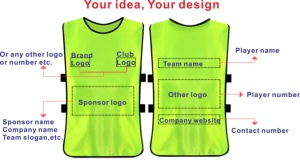 2024 kustom 100% poliester rompi sepak bola bib latihan sepak bola sejuk Pinnies olahraga untuk latihan - Product Image 6