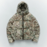 Veste matelassée camouflage personnalisée OEM ODM pour homme, manteau à capuche camouflage, parka d'hiver oversize, marque privée, faible MOQ, directement de l'usine