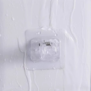 Barra de Gancho para Cortina de Baño Autoadhesiva de Plástico Multiusos de 6x6 cm, con Diseño Telescópico para Montar en la Pared - Product Image 5
