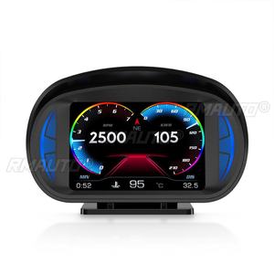 จอแสดงผล P2 HUD OBD2 สำหรับรถยนต์ พร้อมมาตรวัดความลาดชัน มาตรวัดความเร็ว GPS มาตรวัดรอบเครื่องยนต์ และคอมพิวเตอร์ออนบอร์ด - Product Image 1