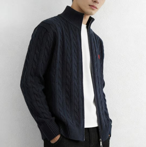 سترة رجالية أصلية من كينفولاي موديل أولد إم، 220 جرام من الصوف/الكشمير المحبوك، بشعار أمامي، مقاومة للتكور، ضيقة، مناسبة للخريف والشتاء، للأعمال - Product Image 3