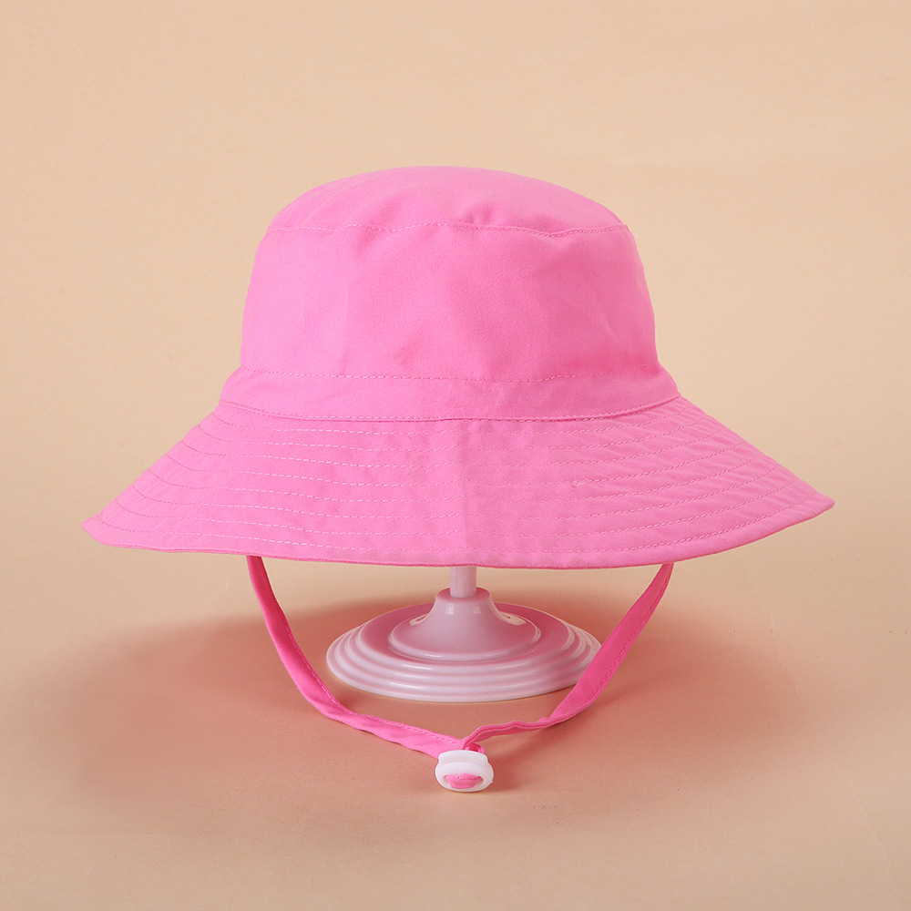 Chapeau de plage Chapeau de seau rose pour bébé