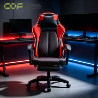 Chaise de jeu personnalisée avec repose-jambes, chaise de sol pour le gaming avec accoudoirs, chaise de gaming ergonomique à dossier haut inclinable pour bureau et ordinateur