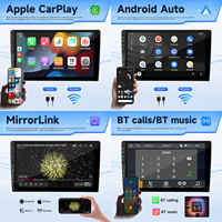 Radio Mobil BQCC 9" Layar IPS, Pemutar DVD MP5, FM AM RDS, Carplay, Multimedia Stereo, Head Unit Kendaraan Universal, Warna-warni, USB-C