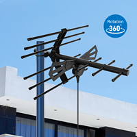 Antenne Tv bon prix directionnel externe Yagi extérieur longue portée 100 Km autoradio intérieur ABS système TV 10 Dbi 5V 75 Ohm AN6001