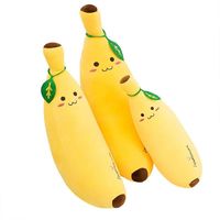 Coussin géant en peluche banane personnalisé pour la vente en gros, jouet en forme de fruit rembourré pour la décoration de magasin de cadeaux, grande taille, peluche animal de la jungle
