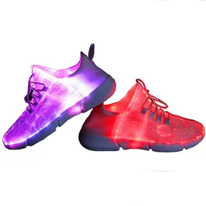 Fiber Optic LED Shoes Light Up Shoes for Women Men USB Charging Flashing Luminous Fashion Sneaker