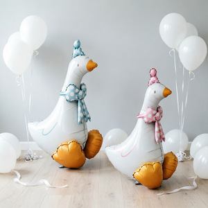 Ballons géants en forme d'oie en aluminium pour <span class=keywords><strong>anniversaire</strong></span>, fournitures de fête sur le thème des animaux de la <span class=keywords><strong>ferme</strong></span>, décoration de baby shower - Product Image 3