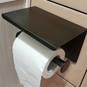 <span class=keywords><strong>Nero</strong></span> opaco SUS 304 supporto a parete in acciaio inox supporto <span class=keywords><strong>carta</strong></span> <span class=keywords><strong>igienica</strong></span> con ripiano - Product Image 2