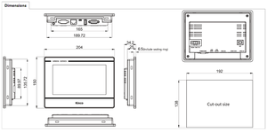 GL070E Pantalla táctil HMI 7 pulgadas 800*480 Interfaz de máquina humana Ethernet - Product Image 3