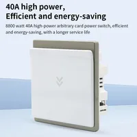 Interruptor de Ahorro de Energía con Tarjeta RFID de 1356MHz para Hoteles Inteligentes, 40A, Aplicación TTLOCK, TThotel, Modelo AC180V-250V