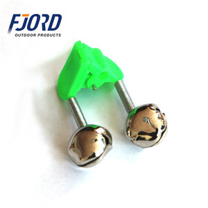 Fiordo esterno doppia canna da pesca con molletta a molla verde campane d'argento-allarme campanello caricato a molla per la pesca - Product Image 6